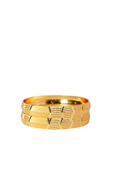 Lustrous Gold Kada Pair