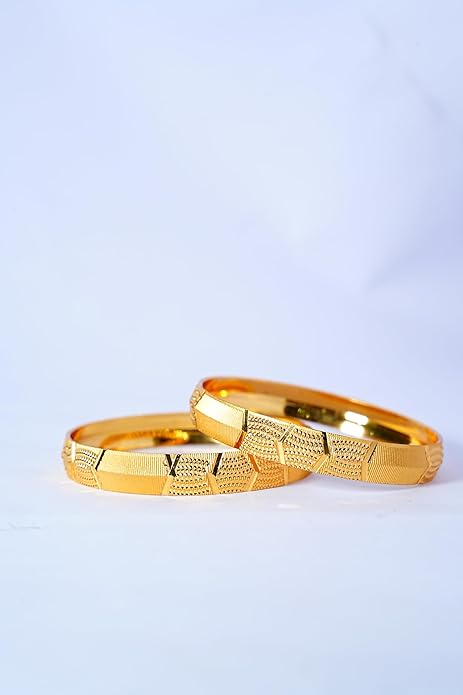 Lustrous Gold Kada Pair