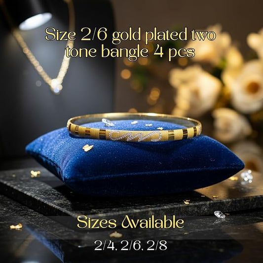 Two-Tone Heritage Bangle Set