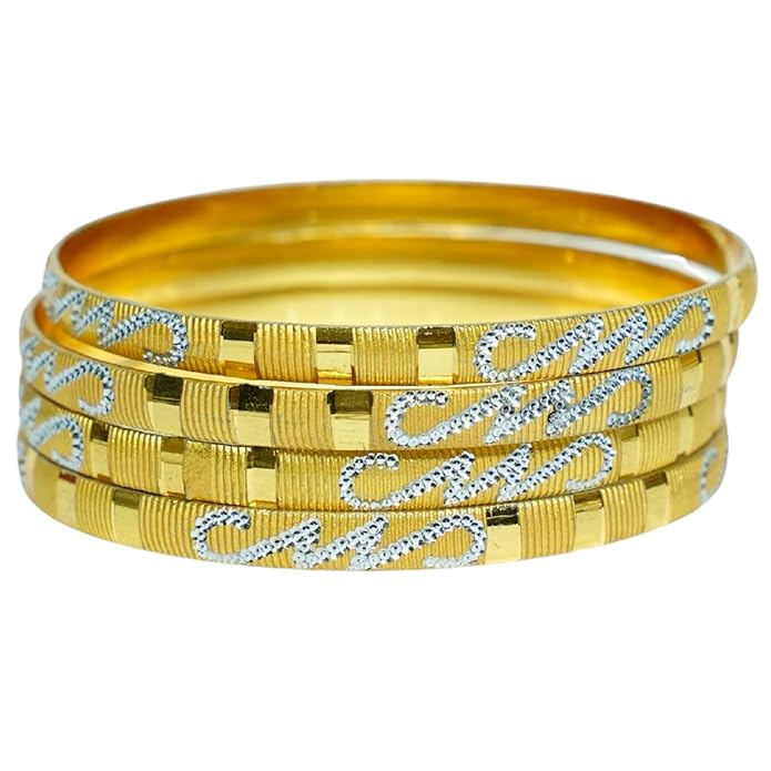 Two-Tone Heritage Bangle Set